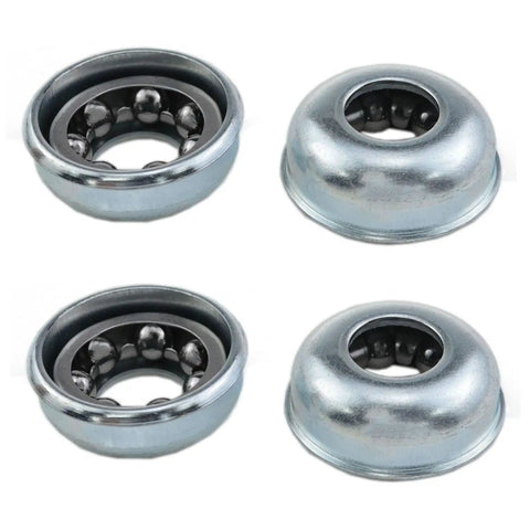 Rear Hub Cups and Bearing Retainer Set for Mountain Bikes, 4 Pack, Carbon Steel, Rust Resistant, Smooth Rolling Wheel Bearings