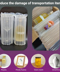 Heavy Duty Bubble Cushion Wrap For Shipping Fragile Items With Large Inflatable Air Pillows And Hand Pump, Reusable Eco Friendly Packing Material For Bottles And TV Protection, 11.8 Inch Width By 131 Feet Roll.