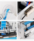 Killer Automatic Round Bottle Labeling Machine For Smooth Packaging Of 10 To 150Mm Containers with blue label roll and applicator.