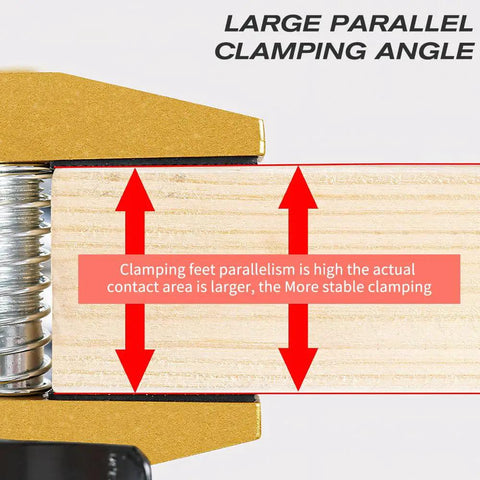 Battle Tested Door Lock Hole Opener Kit And Precision Mortising Jig For Wooden Doors Hardware Installation Rapid Swap Smart Locks showing large clamping angle on wood.