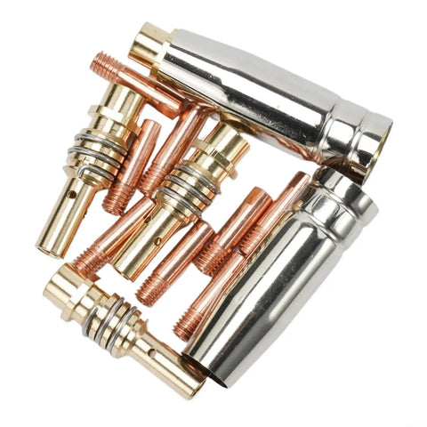 Pro Grade TIG Welding Nozzles And Collets Kit For 15AK Torch With High Conductivity Copper Tips And Holders