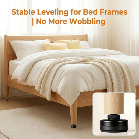 4 Pack Adjustable Furniture Feet Built Tough Solid Steel Table Levelers With Rock Solid Support And Straight Up Simple Setup Includes Protective Felt Pads T Nuts For Zero Wobble Stability under bed frame