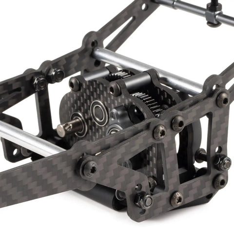 Ultralight Carbon Fiber Overdrive Transmission OD3 For AR44 Capra Axle LCG 1x10 RC Rock Crawler with titanium shafts in gearbox
