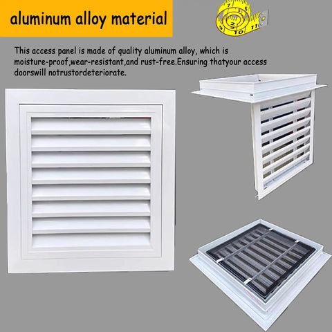 Badass Durable Black Return Air Grille And Wall Or Ceiling Vent Cover Featuring A Slick Removable Filter Door For Garage Shed Setup No Sweat Install Rock Solid Steel Build Quality with aluminum alloy material and washable filter.