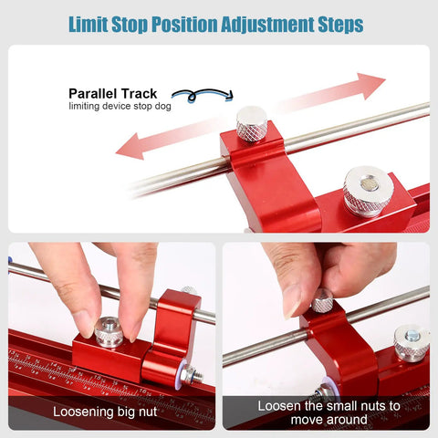 Updated Inch Parallel Guide Rail System For Woodworking, Aluminum Alloy Circular Saw Track Set, Adjustment Steps