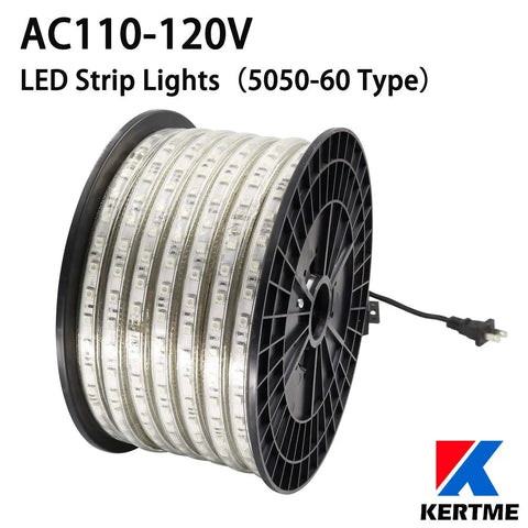 Plug And Play RGB LED Strip Lights 65.6 Ft Waterproof Flexible Rope Light With Dimmable Color Changes And 24 Key Remote