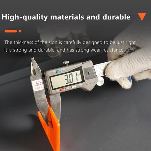 Pro Grade HSK63 CNC Tool Handle Marking Card Built Like A Tank Durable ABS Cutting Tool Chuck Identifier measured with caliper.