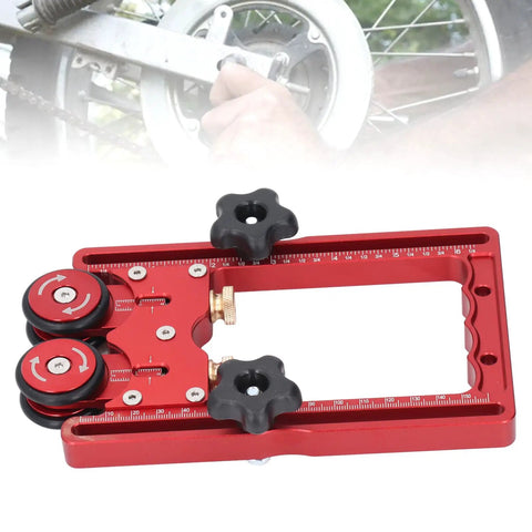 Badass One Way Bearing Stock Roller For Table Saw And Router Woodshop Kickback Blocker Slick Forward Feed Glide Heavy Duty Safety Upgrade Your Workshop Grind Today, red roller guide tool with adjustable knobs.