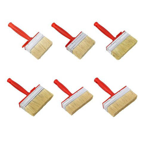 Four Piece Stain Applicators Set With Natural Bristles For Decks Terraces And Furniture Coating Projects Rustproof Ferrules