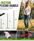 Person using Heavy Duty Brush Rake With A 15.6 Inch Wide Head And 11 Steel L Shaped Tines, Adjustable 36 To 66 Inch Handle in yard.