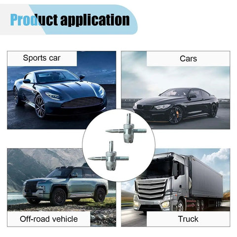 4 In 1 Tire Valve Core Removal Tool Set With 4 Way Universal Wrench for fast deflation with applications on cars and trucks
