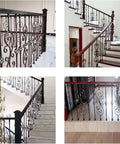 Top Shelf Kick Ass Wrought Iron Railing Posts And Diy Staircase Balusters For Outdoor Deck Porch Backyard With Rust Proof Paint And 37 Inch Heavy Duty Metal Banister Spindles featured in elegant indoor staircase design.