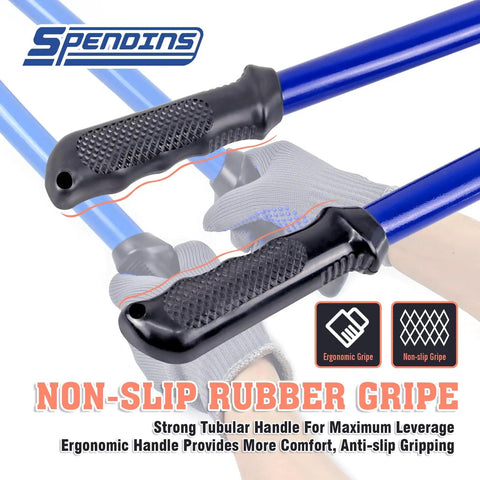 18 Inch Heavy Duty Wire Rope Cutter With Ergonomic Handle Design featuring non-slip rubber grip for secure handling