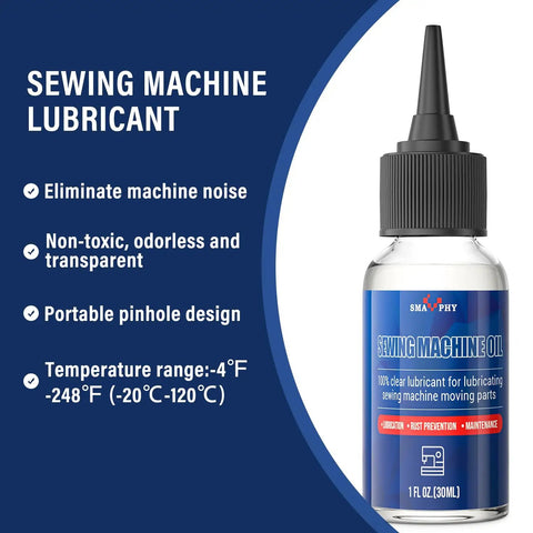 Premium Sewing Machine Oil With Built In Applicator And Dual Ended Brush For Smooth Lubrication, Long Lasting Protection, No Fuss Quick Application, Keeps Your Sewing Machine Running Quietly And Efficiently, Works With Most Machines. 1 fl oz bottle