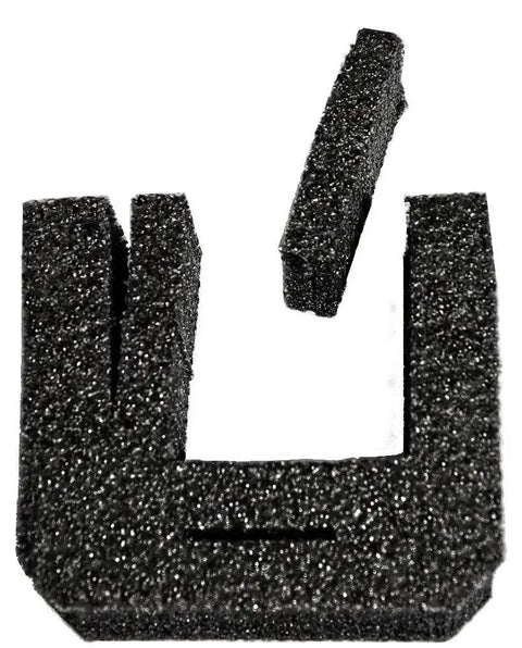 Heavy Duty Television Edge Protectors With Corrugated Slots Pack Of Forty Eight Eight By Seven Inch Tough As Nails Polyethylene Foam Padding Gear For Road Trip Shipping showing a close-up of polyfoam corner protector.
