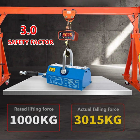 Top Shelf Steel Magnetic Lifter Featuring Killer N42 Neodymium Core And Smooth Safety Release Slide For Zero Sweat Plate Hoisting.