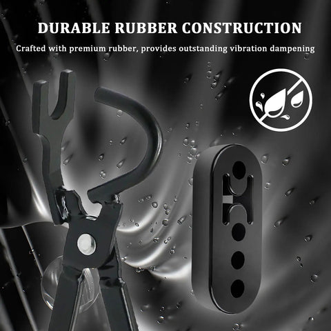 Exhaust Hanger Removal Tool Kit with 2 Four Hole Hangers and Universal Exhaust Hanger Pliers for Quick Muffler Removal, rubber material