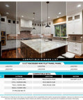 Modern kitchen with installed 6 Inch Ultra Thin LED Recessed Light With J-Box 12W Color Temperature Selectable