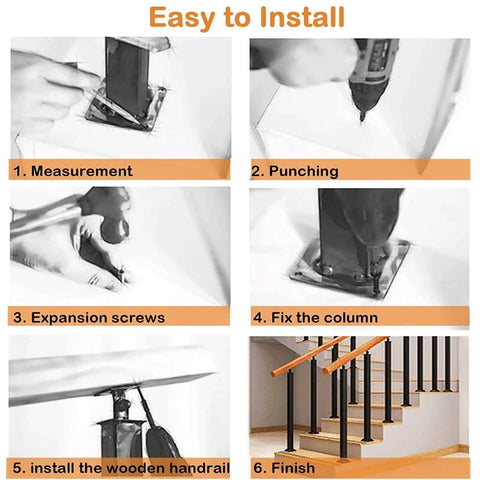 Easy installation guide for Get The Job Done Right With Heavy Duty Square Iron Stair Spindles 10 Pack Side Mount Black Banister.
