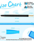 Size chart of 2 Piece Dryer Vent Cleaning Kit With Quiet Vacuum Hose Attachment Lint Brush Vent Cleaner And Cleaning Tool Set
