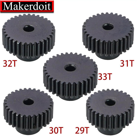 48P Pinion Gear Set For 3.175mm Shafts Fits One Eighth Inch RC Cars 29T 30T 31T 32T 33T Hardened Steel