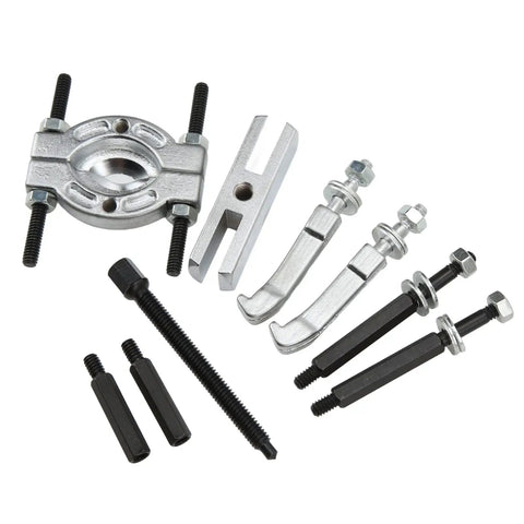 Top Tier Pro Grade Nine Piece Bearing Separator Puller Set Built For Yanking Stubborn Wheel Hubs And Drive Shafts Smoothly Plus Includes Reliable ABS Storage Box For Every Serious Shop Mechanic Out There, 9-piece steel set