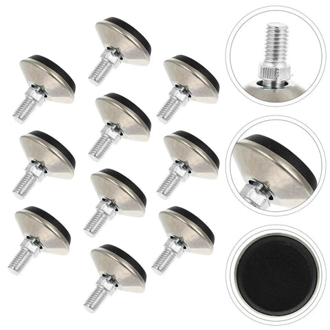 Adjustable Swivel Furniture Levelers, Heavy Duty Table And Chair Legs Feet, Stainless Steel And PP Material, 10 Pack, Easy To Level
