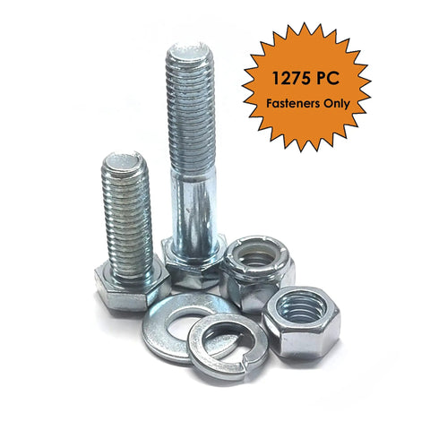 Top Shelf Badass 1275 Piece Metric 10.9 Coarse Thread Fastener Assortment includes hex screws, nuts, and washers.