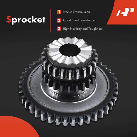 Engine Timing Chain Kit With Tensioner Guide For DOHC 2.0L EA888 Engines showing sprocket and gear details