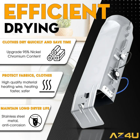 Premium Dryer Heating Element Assembly Replacement for Easy Install and Long Lasting Performance in Dryers