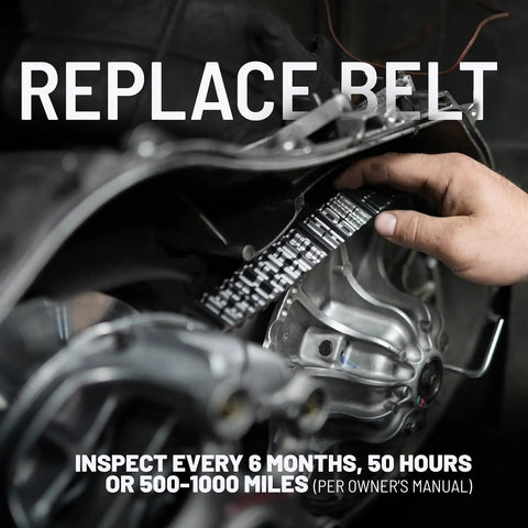 Mechanic replacing CVT Drive Belt Replacement For EBS Clutch Part 3211113 with pro grade OEM performance cooler running