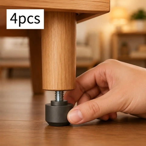 4 Pack Adjustable M8 Thread Foot Levelers For Furniture With Screw On Glide Feet Aluminum Alloy Construction Anti Scratch