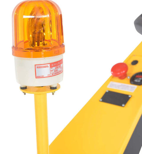 Heavy Duty Electric Powered Tugger With 5k Capacity Is Total Gas For Moving Heavy Trailers And Carts At Airports emergency light on top.