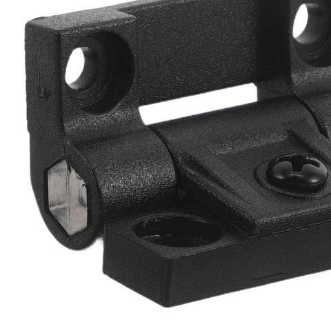 Close-up view of black Adjustable 90 Degree Torque Friction Plastic Folding Door Hinge For Cabinets And Electrical Cabinets