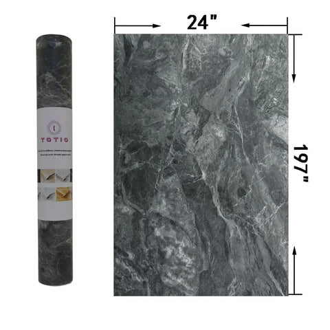 Gray Marble Look Contact Paper Peel And Stick Countertop Wrap For Kitchen And Bathroom Super Easy Install No Mess Waterproof Matte Thick Vinyl With Realistic Texture Removable Wallpaper Roll size 24x197 inches