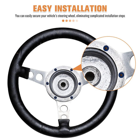 Steering Wheel Screw Kit M5 Aluminum Bolts With Hex Socket Wrench For Cars Interior Easy Install Durable Construction Anti Loosening Design