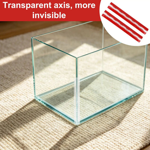 Two Pack Clear Acrylic Hinges Self Adhesive For Cabinets Boxes Displays Glass Furniture Aquarium Enclosures Durable 11.81 By 1.77 Inch Small Hinge DIY Projects And Repairs on glass box