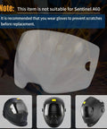 Five Pack A50 Clear Lens Front Cover For Welding Helmet Replacement Viewing Lenses 3.93 By 2.36 Inches with helmet images