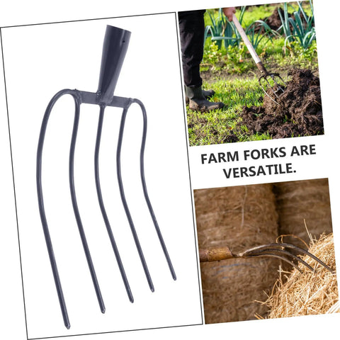 Heavy Duty Manure Fork Handheld For Farm And Garden Cleanup Iron Construction Durable Go To Tool For Horse And Cow Manure Easy To Use Outdoor Farm Chore Aid With Strong Fork Design