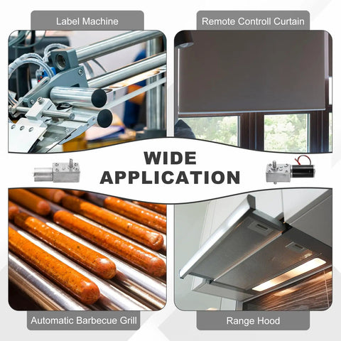 Wide application of automation technology including a label machine, remote control curtain, barbecue grill, and range hood.