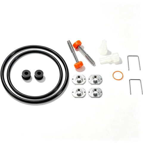 Go-To Air Motor Repair Kit For Graco Fireball 300 And Monark Pumps with parts laid out on white background