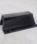 Arch Rubber Dock Shield for Dock Protection From Boat Impacts, Easy Install with Downward Attachment, side view on concrete