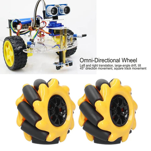 Omni Directional Mecanum Wheel Set For Smart Robot Car 48mm Rubber Coated Wheels With ABS Frame DIY Toy Gear For TT Motor