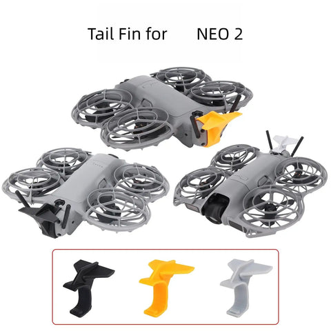 Aerodynamic Tail Fin Shield For Neo 2 Drone Lightweight 3.8g Transmission Module Protector in varying colors, showing quick snap fit.