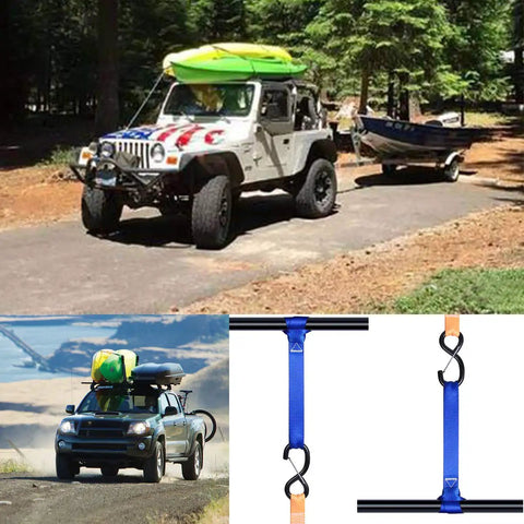 Heavy Duty Soft Loop Tie Down Straps Eight Pack No Fuss Setup For Atv Utv And Motorcycle Trailers Built Savage With 1800 Pound Load Rating And 4800 Breaking Strength on truck and trailer with kayak.