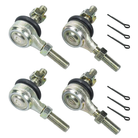 Left And Right Tie Rod Ball Joint Set 10mm Bolt For 50cc 70cc 90cc 110cc 125cc Chinese Quad ATV Go Kart Dirt Bike Moped Scooter Fits Tao Tao Coolster Baja Kazuma Roketa SunL Apollo Kymco And More. 10mm steel ball joints with pins