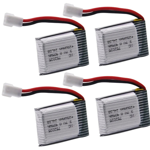 4 Pack 3.7V 250mAh LiPo Battery Set With MX2.0 Plug And 4 Port USB Charge Board For Small RC Aircraft Quadcopter Drones