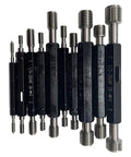 10 Piece Double Threaded Screw Plug Gauge Set With Go No Go, Pro Grade High Precision ANSI Class 2B Thread Gauges In Box, Includes 1/4-20UNC to 1/4-28UNF Sizes