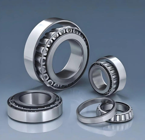 Two Pack 09067 09195 Tapered Roller Bearings Set, 19.05mm Bore, 49.23mm OD, for automotive and machinery replacement, displayed.