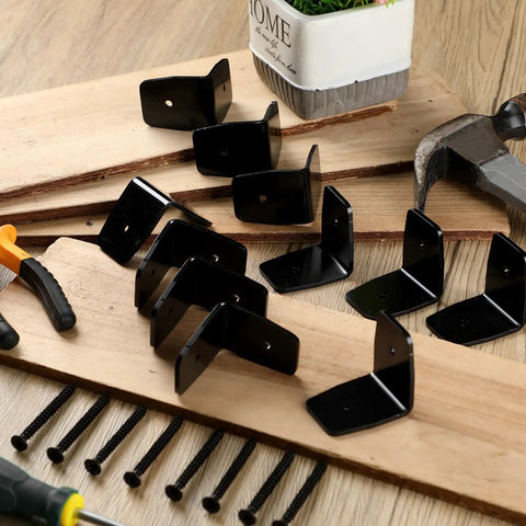 12 Pack Black Pergola Rafter Clips With Screws, Galvanized Steel Brackets For Lumber Beams And Ceiling Joists, Hurricane Style Rafter Ties For Timber 2 Inch Heavy Duty All In One Hardware Kit